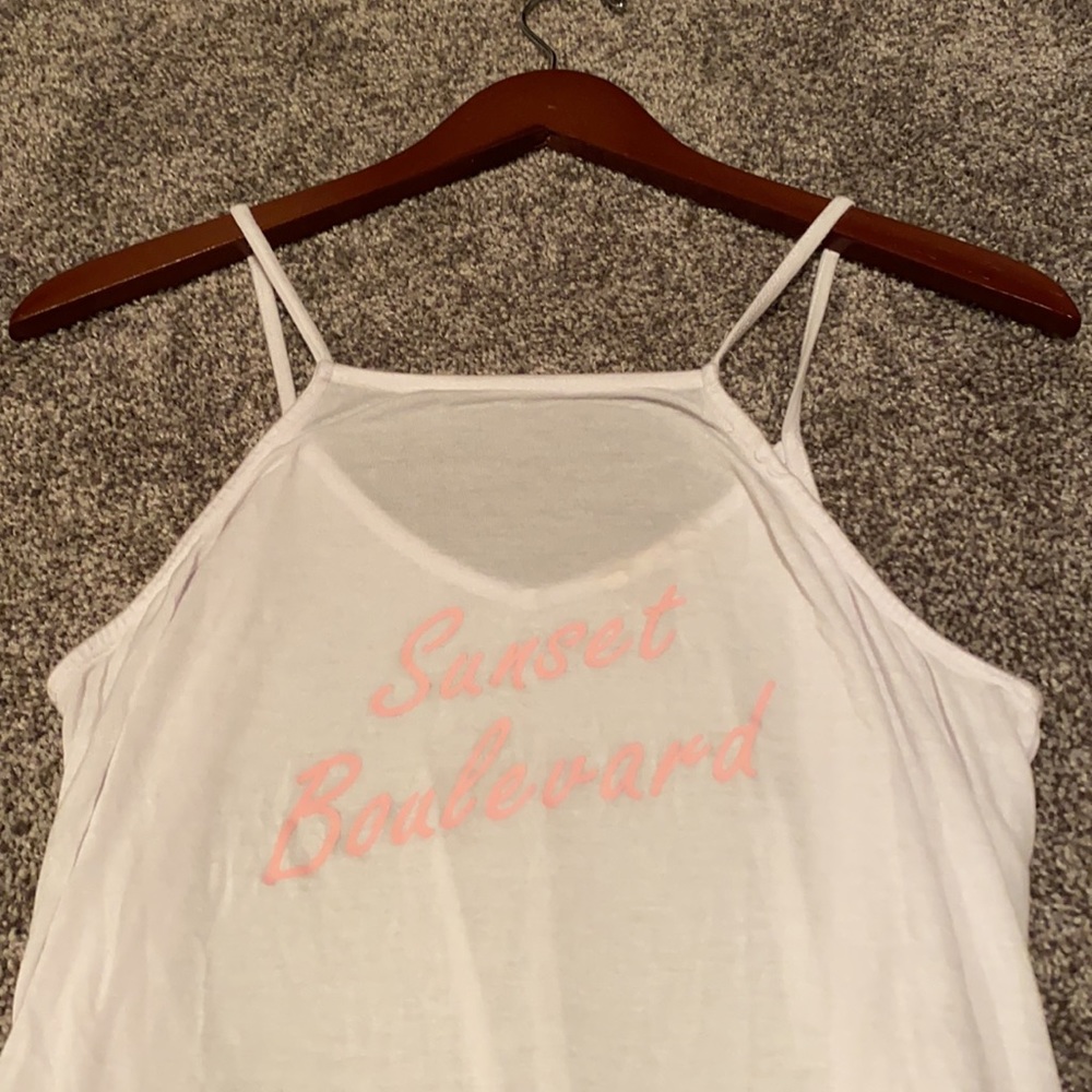 NWOT Pacsun White “Sunset Boulevard” Tank